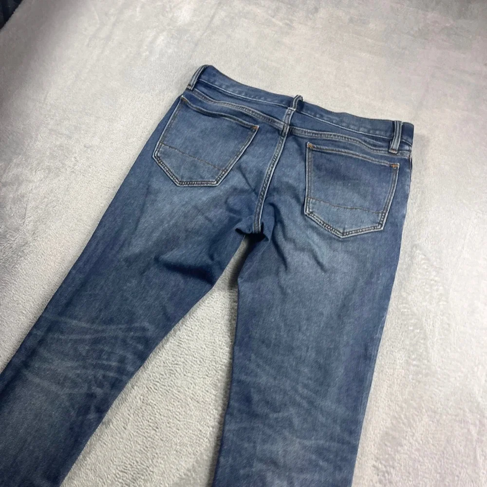 Banana Republic Mens Travel Jean Slim Fit Blue Denim Pants 31x32 Medium Wash